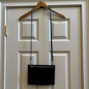 Shinola Detroit Black Leather Slim Crossbody